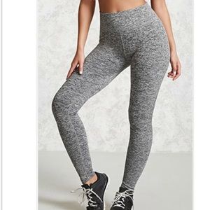Forever 21 Active Marled Knit Leggings - Medium